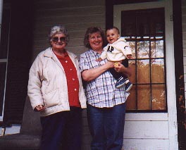 Great Grandma Ellis, Grandma Raines and me